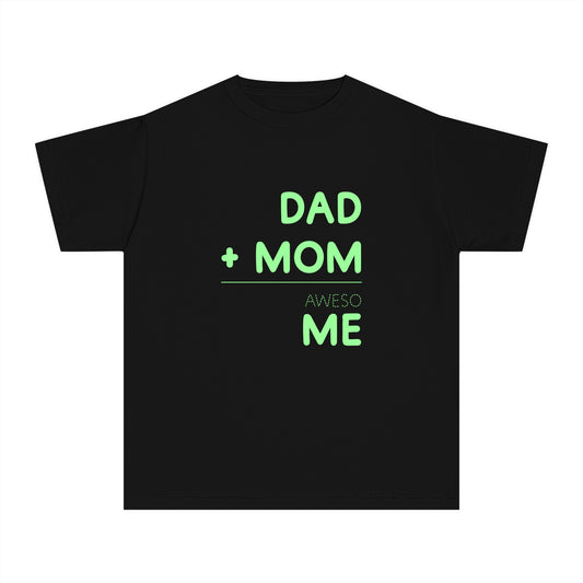Dad + Mom = awesoME – Cute & Fun Math Youth T-Shirt