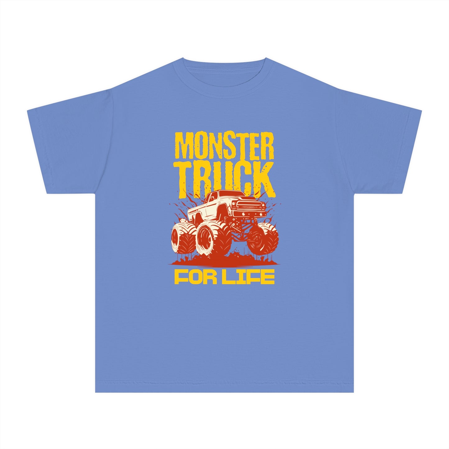 Monster Truck For Life - Cool Youth Graphic T-Shirt