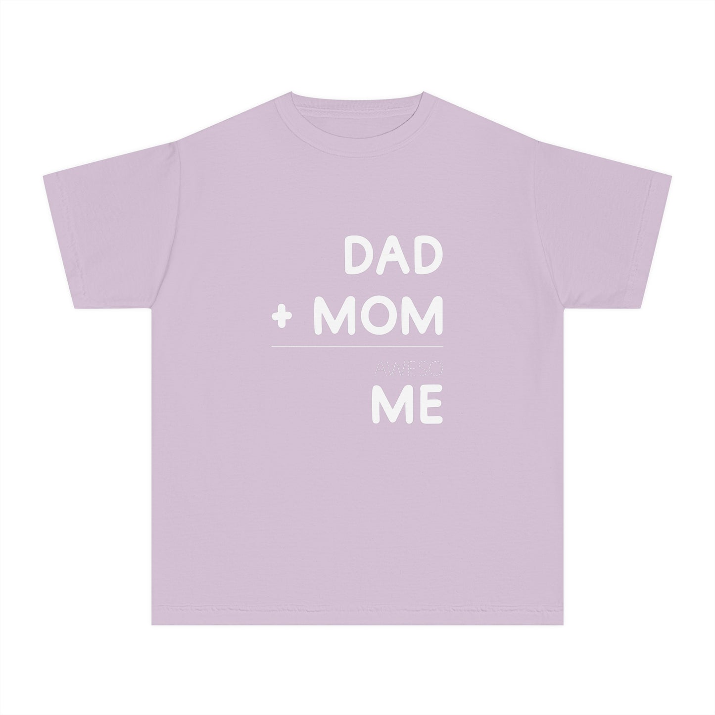 Dad + Mom = awesoME – Cute & Fun Math Youth T-Shirt