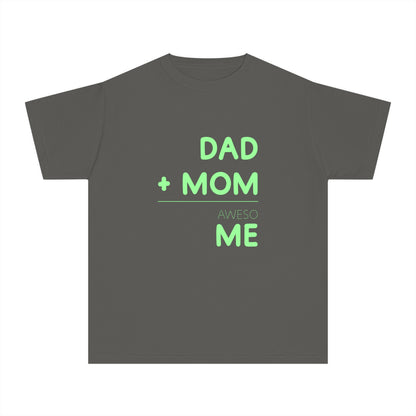 Dad + Mom = awesoME – Cute & Fun Math Youth T-Shirt