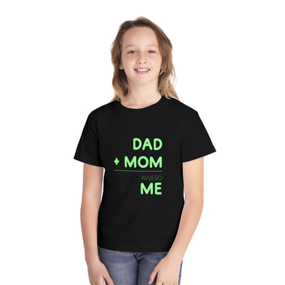 Dad + Mom = awesoME – Cute & Fun Math Youth T-Shirt