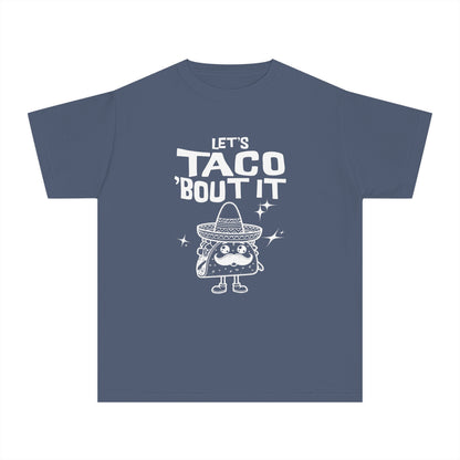 Let's Taco 'Bout It - Cute & Funny Comfort Colors® Youth T-Shirt (XS–XL)