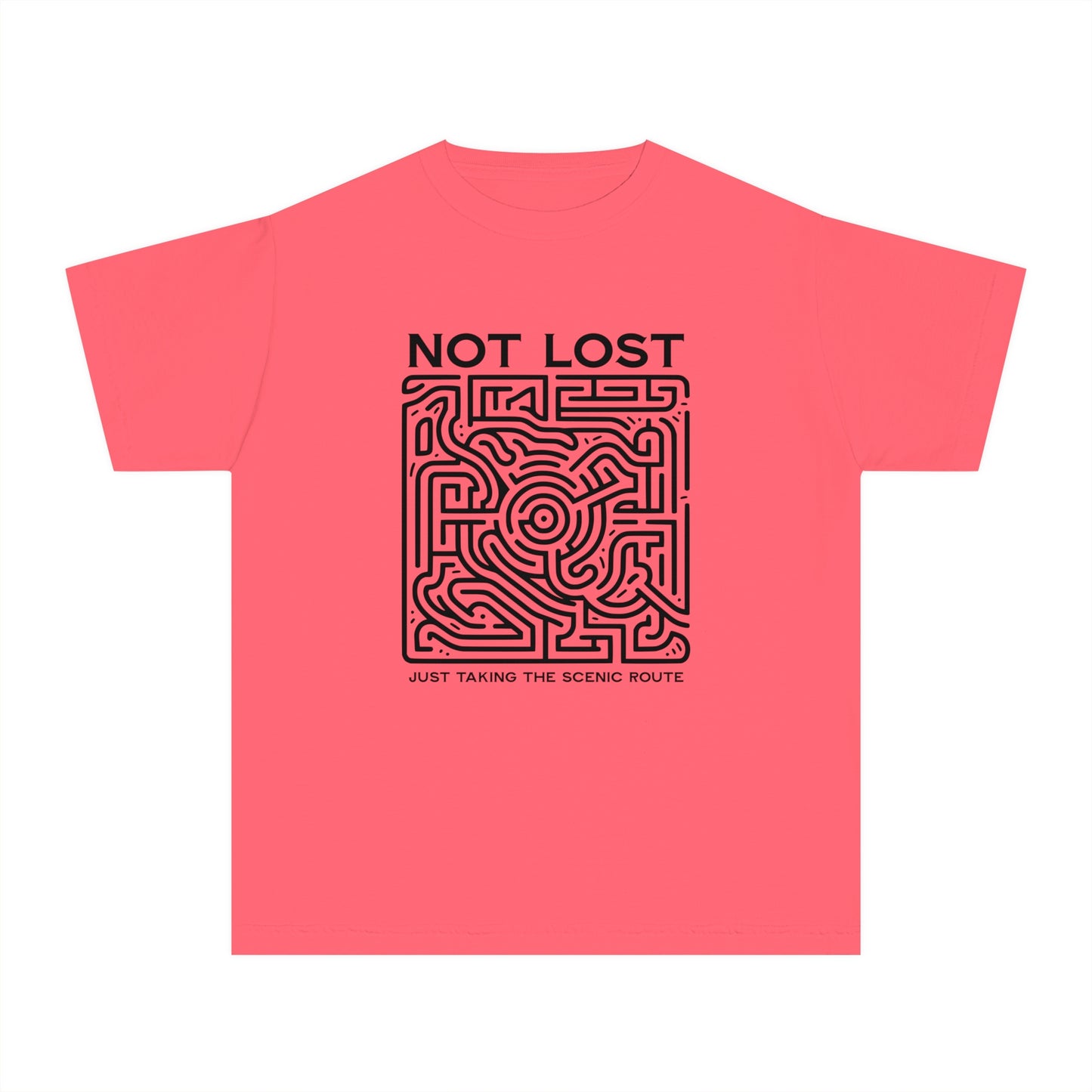 Not Lost, Just Taking the Scenic Route – Maze Adventure Youth T-Shirt