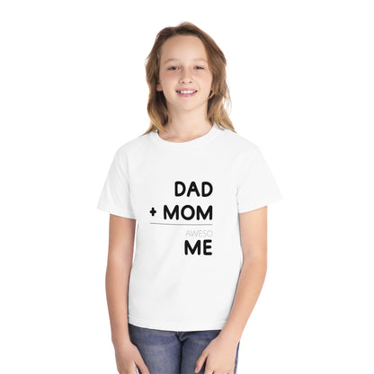 Dad + Mom = awesoME – Cute & Fun Math Youth T-Shirt
