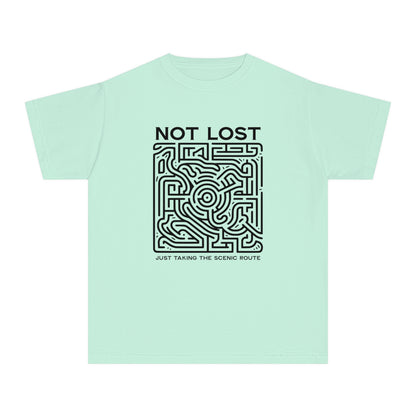 Not Lost, Just Taking the Scenic Route – Maze Adventure Youth T-Shirt