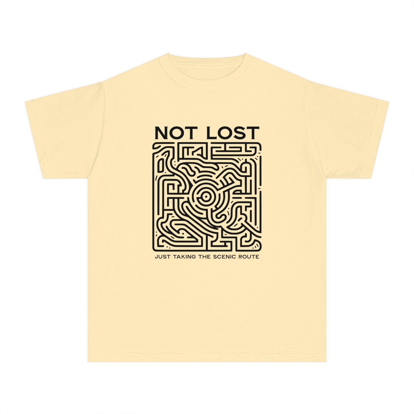 Not Lost, Just Taking the Scenic Route – Maze Adventure Youth T-Shirt