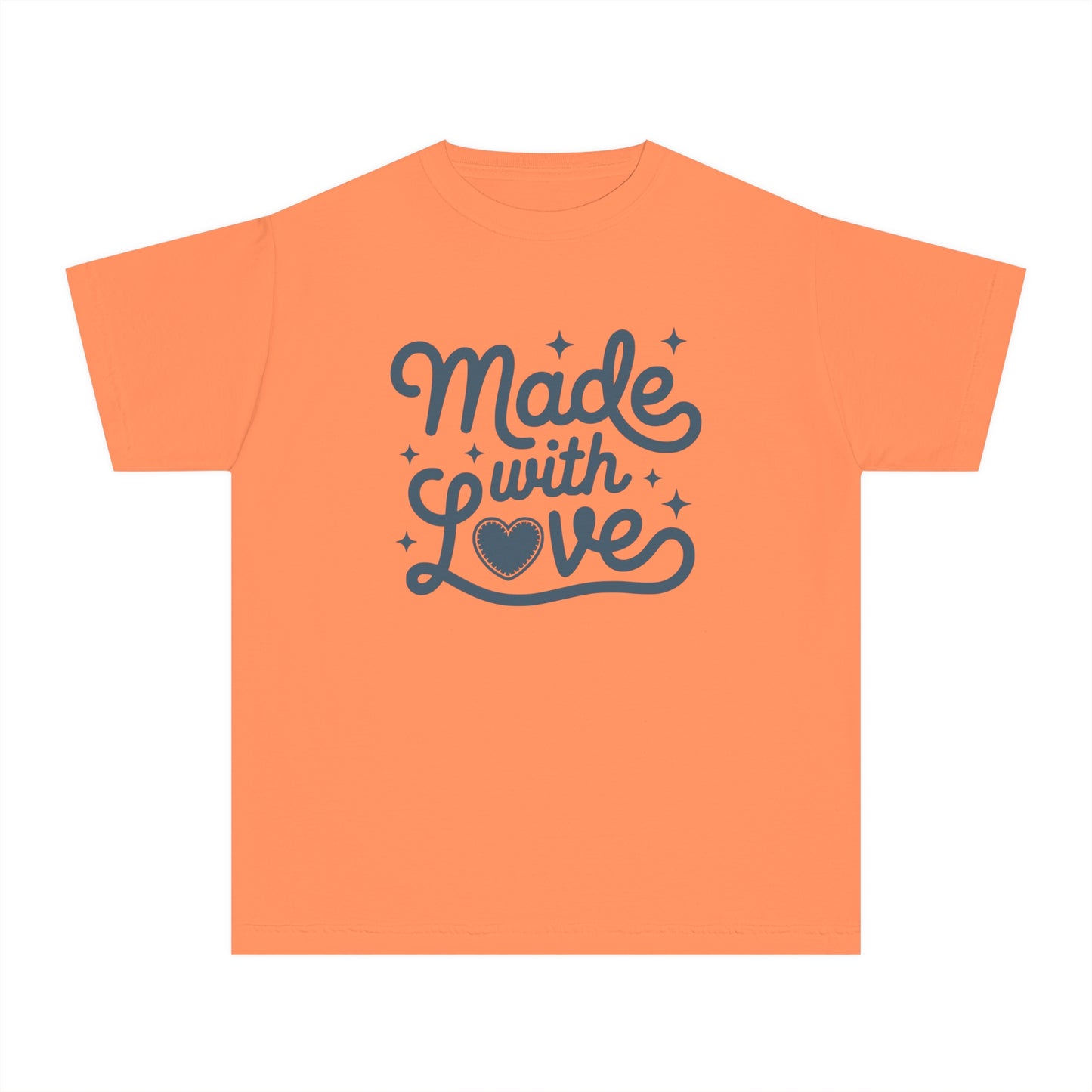 Made With Love – Stitched Heart Youth T-Shirt