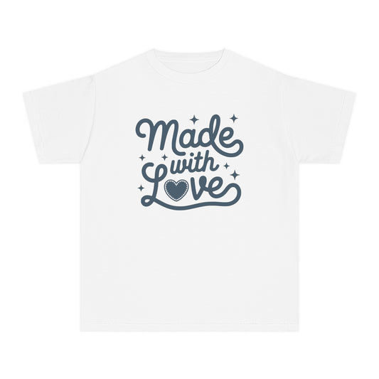 Made With Love – Stitched Heart Youth T-Shirt