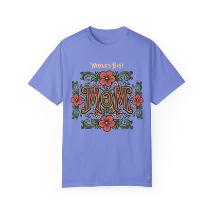 World’s Best Mom | Vintage Floral Comfort Colors® T-Shirt