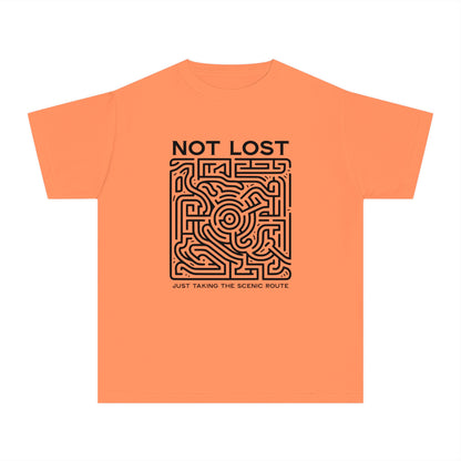 Not Lost, Just Taking the Scenic Route – Maze Adventure Youth T-Shirt