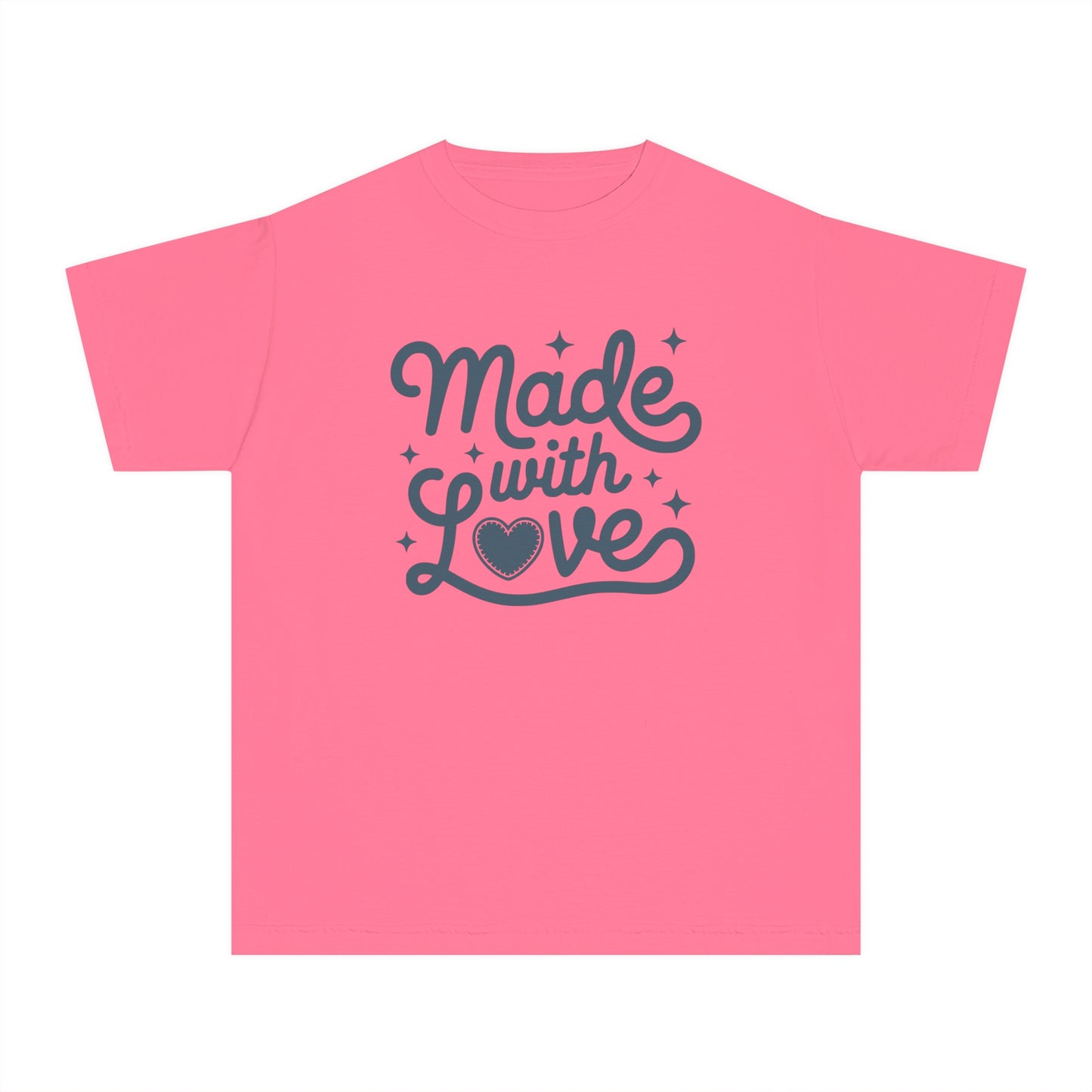 Made With Love – Stitched Heart Youth T-Shirt
