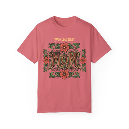 World’s Best Mom | Vintage Floral Comfort Colors® T-Shirt