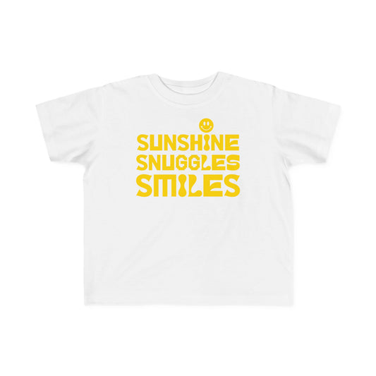 Sunshine Snuggles Smiles Toddler T-Shirt | Cute Matching Family Tee, Everyday Playwear
