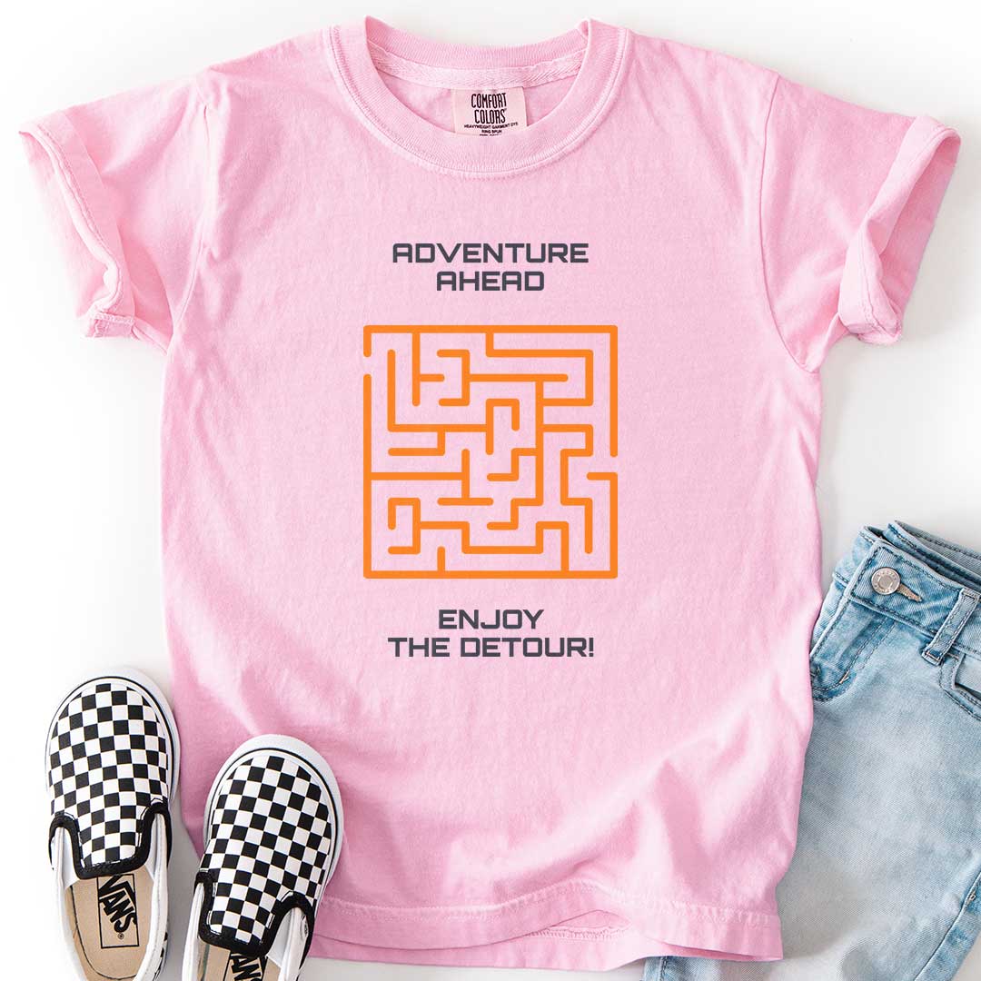 Adventure Ahead – Enjoy the Detour! Maze Youth T-Shirt