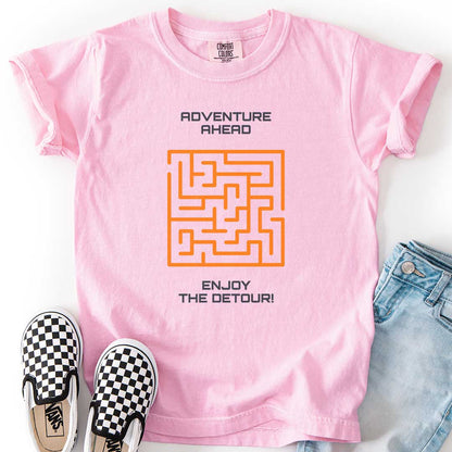 Adventure Ahead – Enjoy the Detour! Maze Youth T-Shirt
