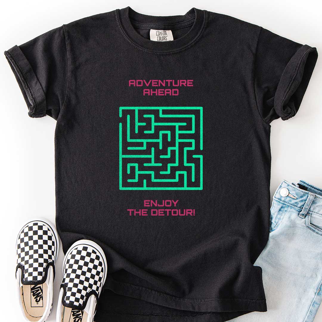 Adventure Ahead – Enjoy the Detour! Maze Youth T-Shirt
