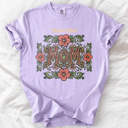 World’s Best Mom | Vintage Floral Comfort Colors® T-Shirt