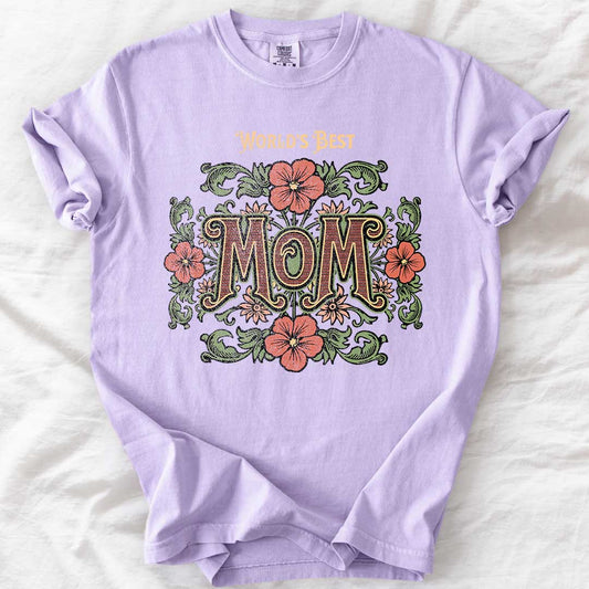 World’s Best Mom Floral T-Shirt