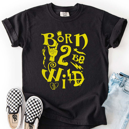 Born 2 Be Wild Youth T-Shirt – Rock-Inspired Tee for Cool Kids