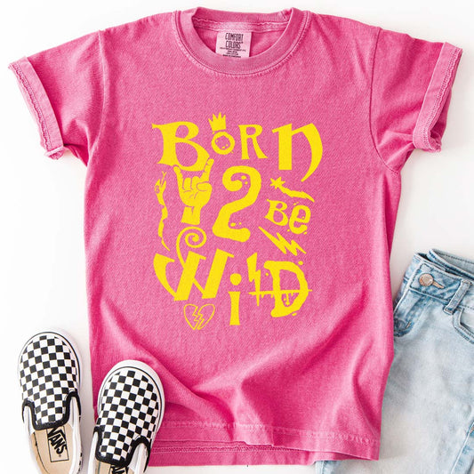 Born 2 Be Wild Youth T-Shirt – Rock-Inspired Tee for Cool Kids