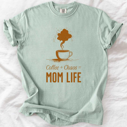 Coffee + Chaos = Mom Life T-Shirt