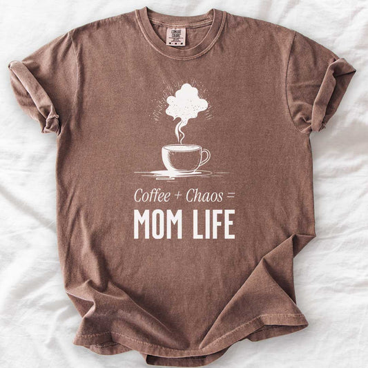 Coffee + Chaos = Mom Life T-Shirt