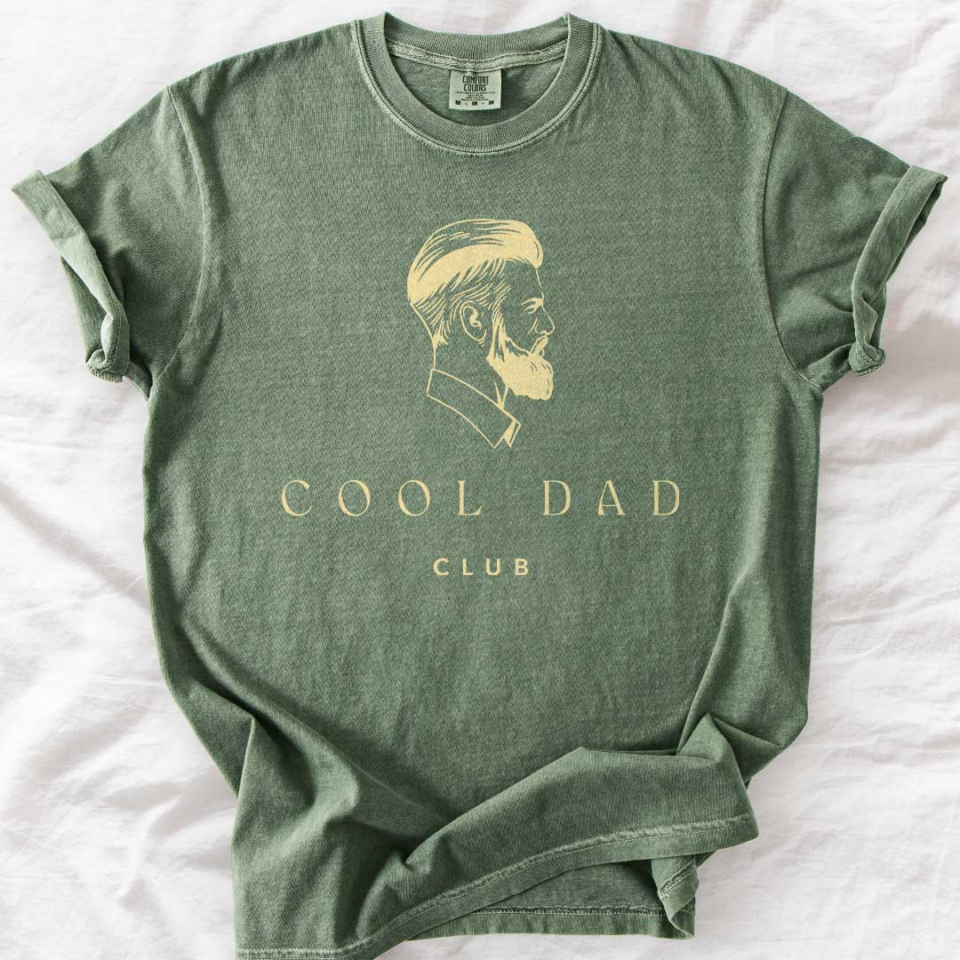 Cool Dad Club – Bearded Dad Illustration T-Shirt