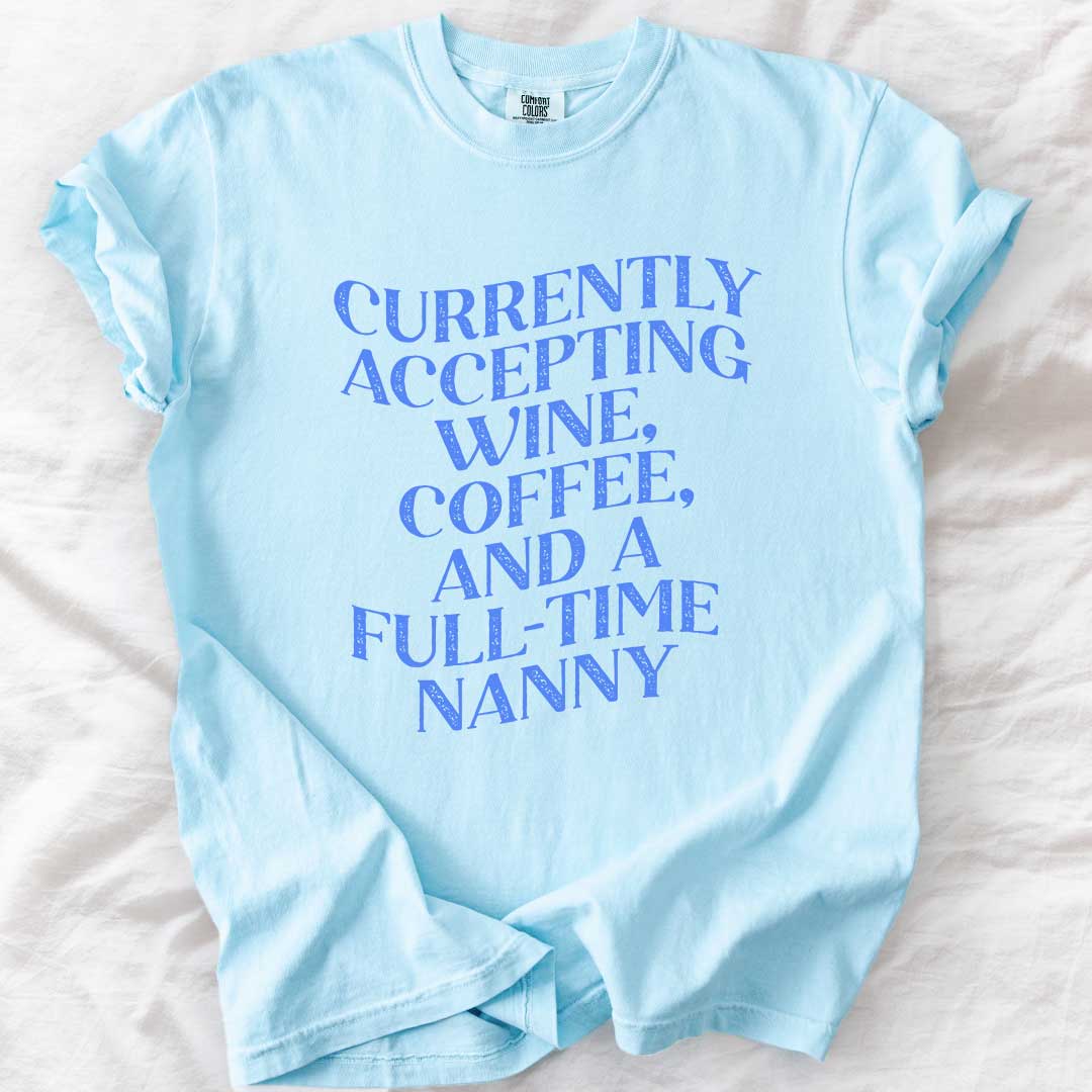 Currently Accepting a Full-Time Nanny T-Shirt