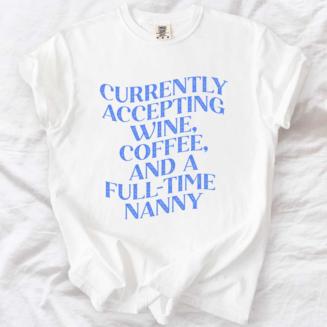 Currently Accepting a Full-Time Nanny T-Shirt