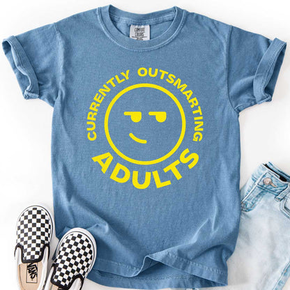Currently Outsmarting Adults T-Shirt for Clever Kids