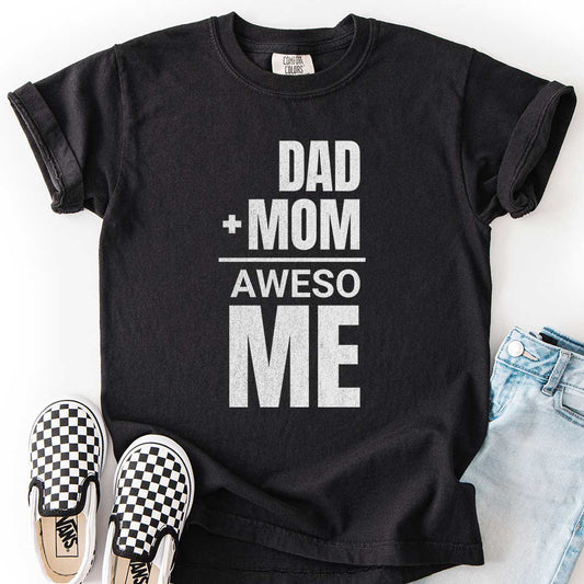 Dad + Mom = (Aweso)Me – Funny Math Youth T-Shirt