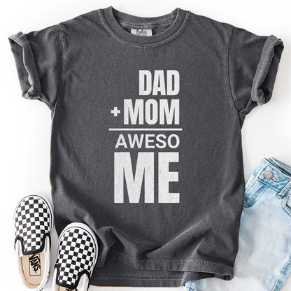 Dad + Mom = (Aweso)Me – Funny Math Youth T-Shirt
