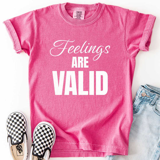 Feelings Are Valid T-Shirt for Caring Kids