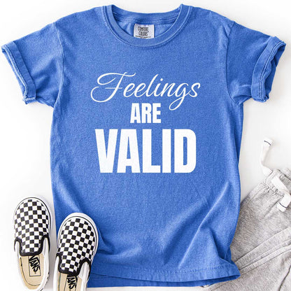 Feelings Are Valid T-Shirt for Caring Kids