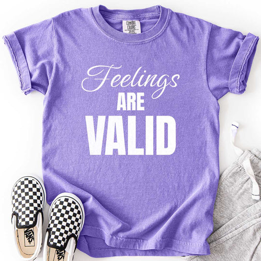 Feelings Are Valid T-Shirt for Caring Kids