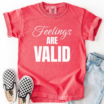 Feelings Are Valid T-Shirt for Caring Kids