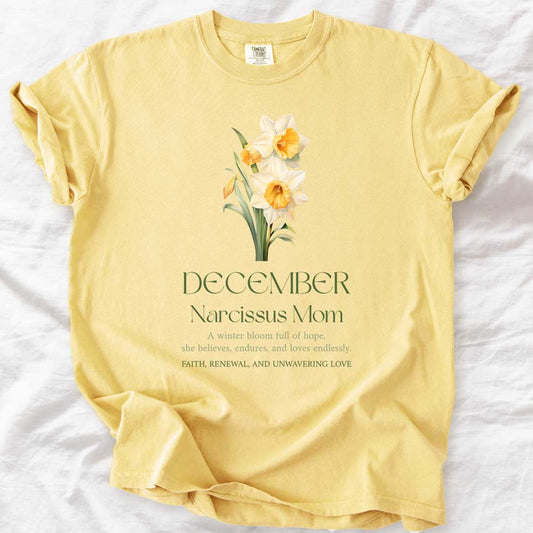 December Narcissus Mom T-Shirt