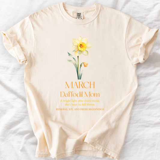 March Daffodil Mom T-Shirt
