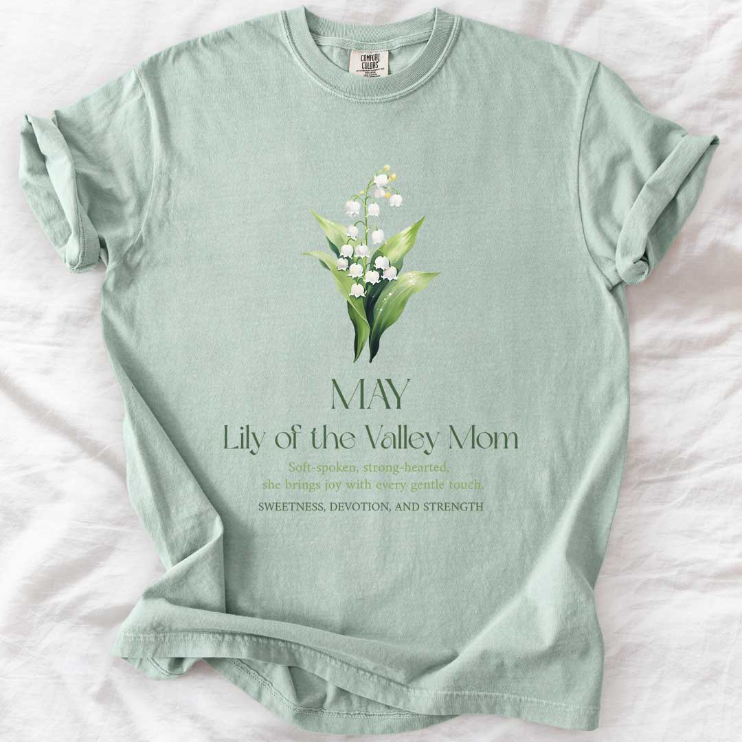May Lily of the Valley Mom T-Shirt – Elegant & Sentimental Mom Tee