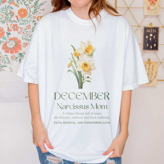 December Narcissus Mom T-Shirt