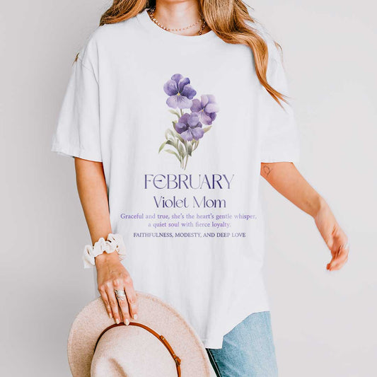 February Violet Mom T-Shirt