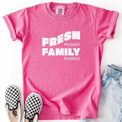Fresh Picked Family Raised Kids T-Shirt