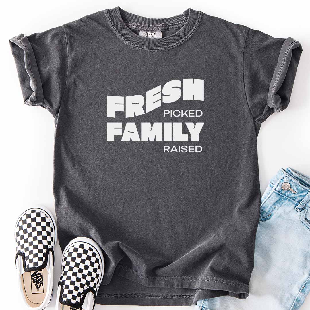 Fresh Picked Family Raised Kids T-Shirt