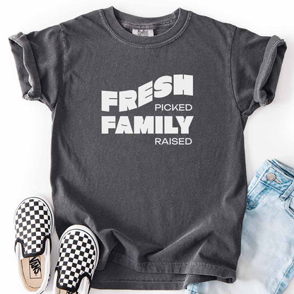 Fresh Picked Family Raised Kids T-Shirt