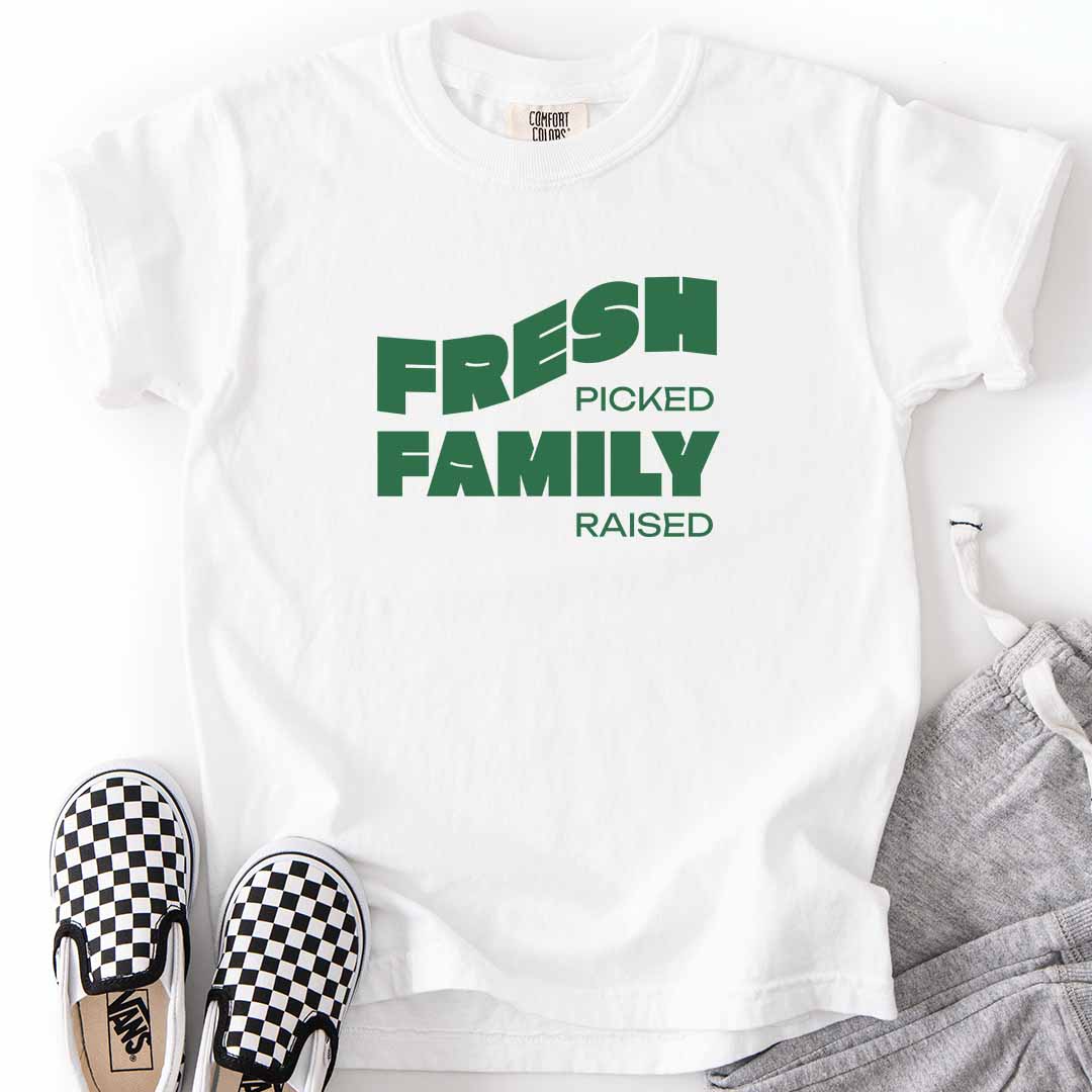 Fresh Picked Family Raised Kids T-Shirt
