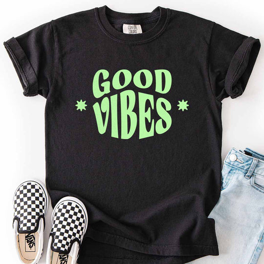 Good Vibes Youth Tee for Happy Little Trendsetters
