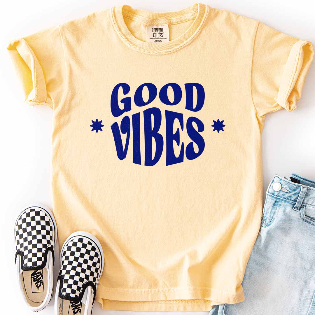 Good Vibes Youth Tee for Happy Little Trendsetters
