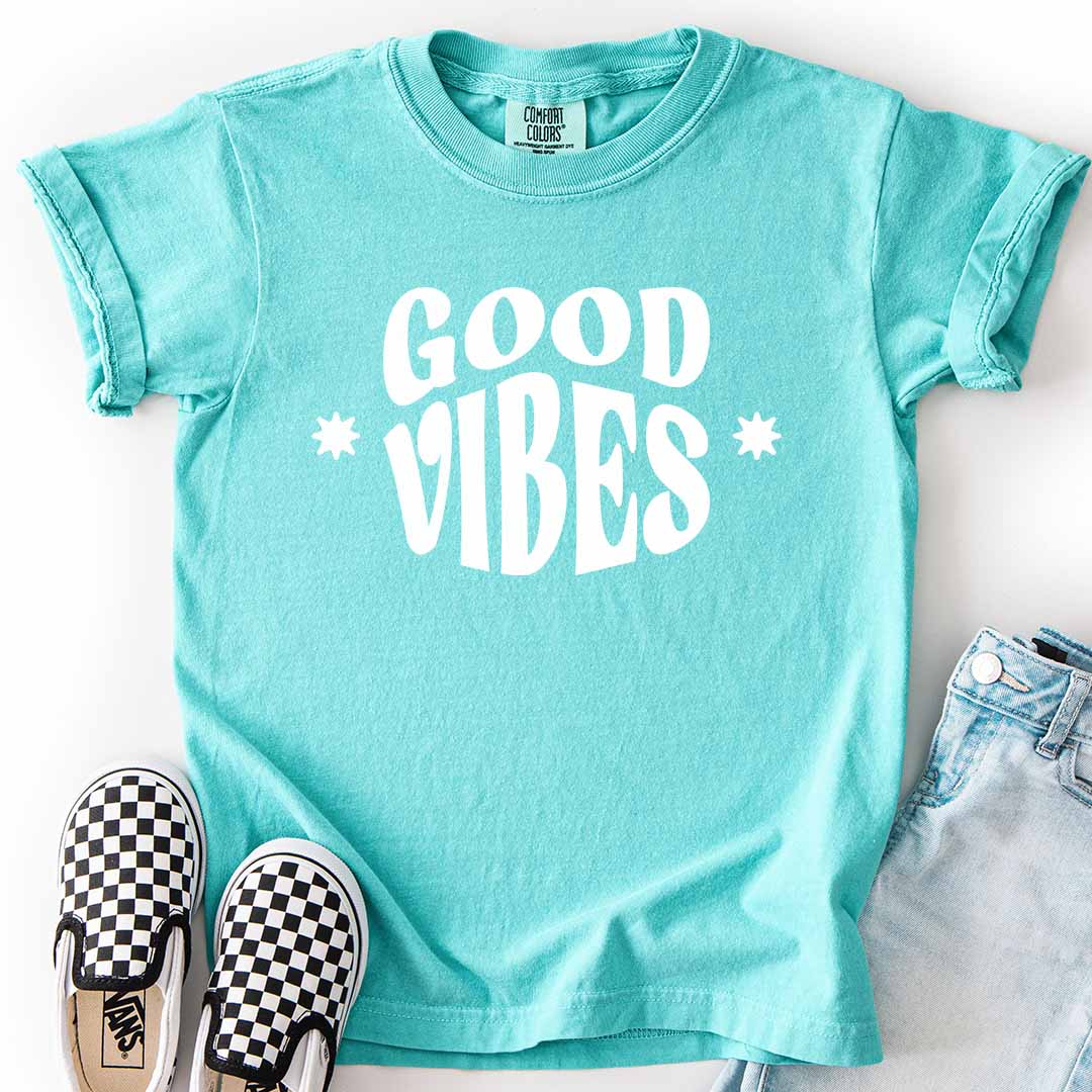 Good Vibes Youth Tee for Happy Little Trendsetters