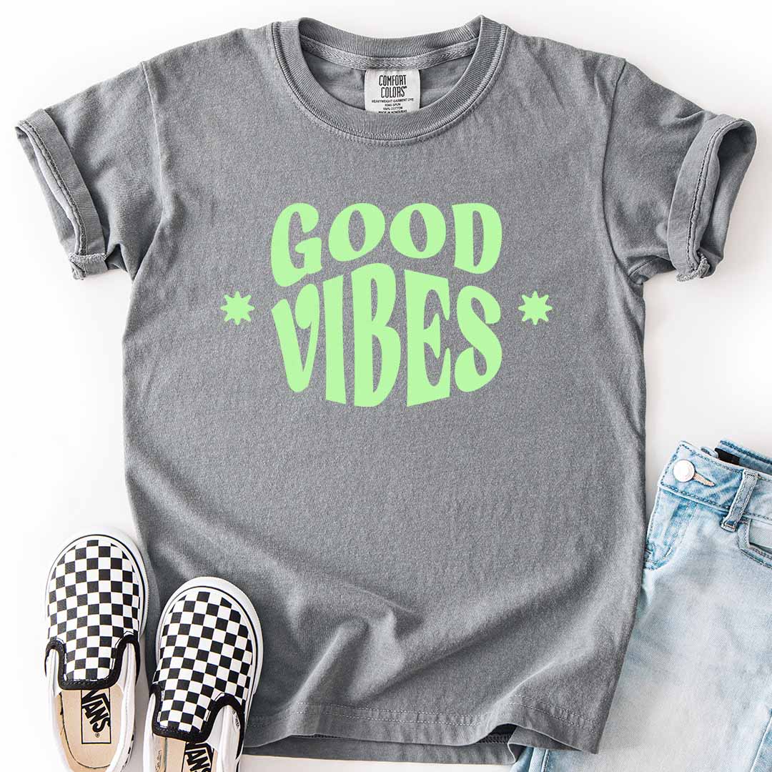 Good Vibes Youth Tee for Happy Little Trendsetters