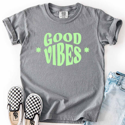 Good Vibes Youth Tee for Happy Little Trendsetters